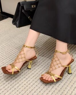 Gold brown heel
